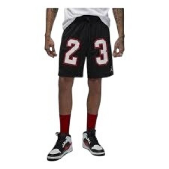 Jordan Air Essentials Mesh 23 Shorts Black White Size S NEW WITH TAGS! - Picture 1 of 3